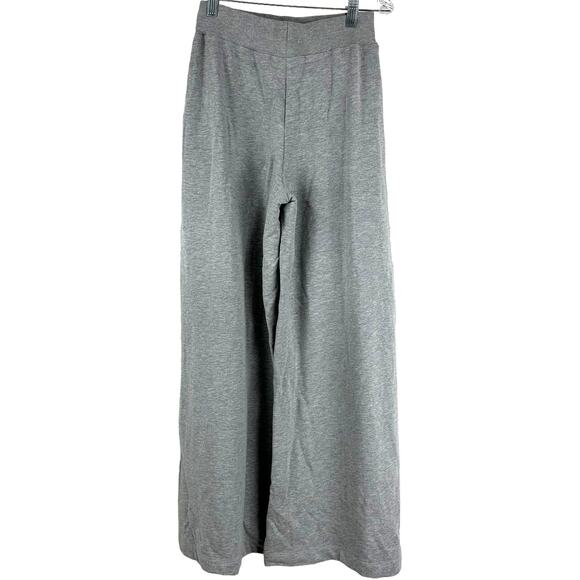 L'AGENCE NWT Moss High Rise Wide Leg Pants Heather Gray Size XS Pull-On Rib Knit - Picture 2 of 10